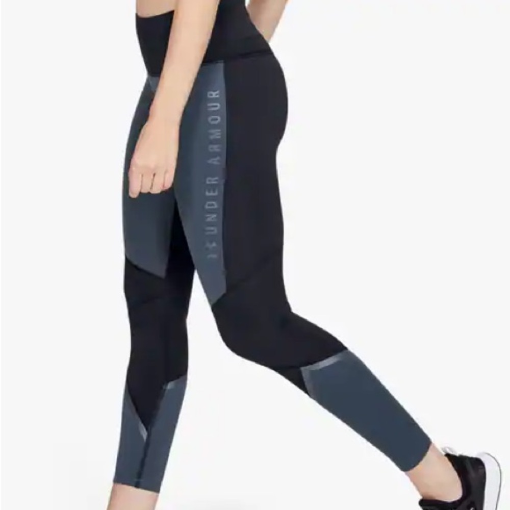 Under Armour Black and Gray Compression Leggings